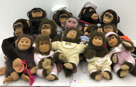 LOT 14 Hosung Little Monkey Lost & Others Plush Toy Hand Puppet Animals Apes - Warehouse Toys