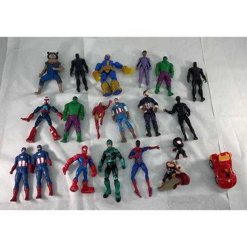 LOT 20 Disney Marvel Action Figures Spiderman Antman Guardians of the Galaxy - Warehouse Toys