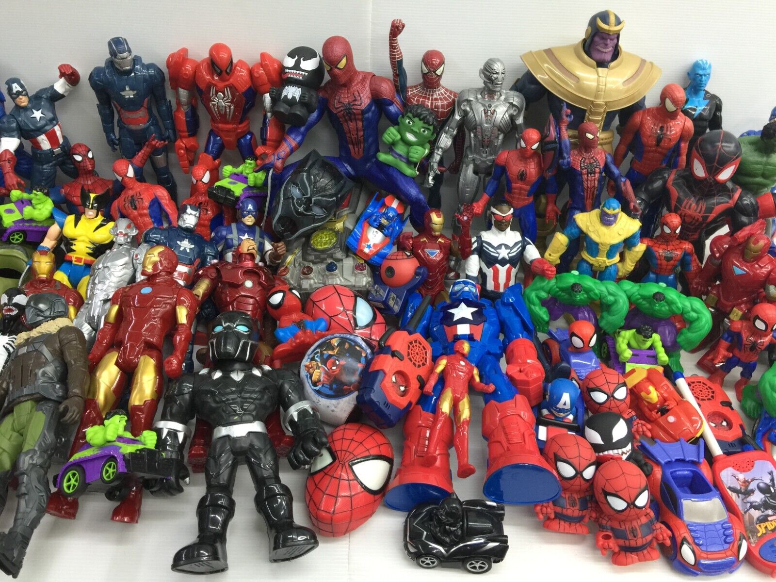 LOT 30 lbs Mixed Super Heroes Villains Marvel Spiderman Hulk Action Figure Toys - Warehouse Toys