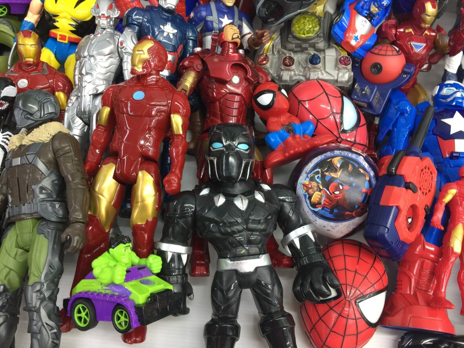 LOT 30 lbs Mixed Super Heroes Villains Marvel Spiderman Hulk Action Figure Toys - Warehouse Toys