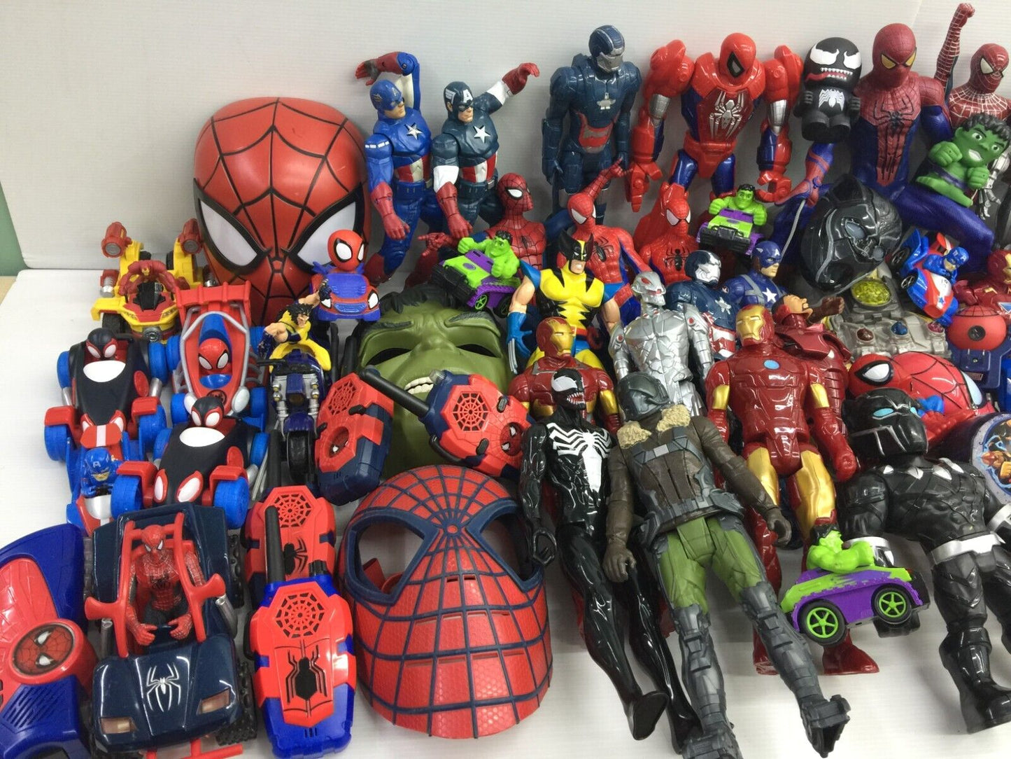 LOT 30 lbs Mixed Super Heroes Villains Marvel Spiderman Hulk Action Figure Toys - Warehouse Toys