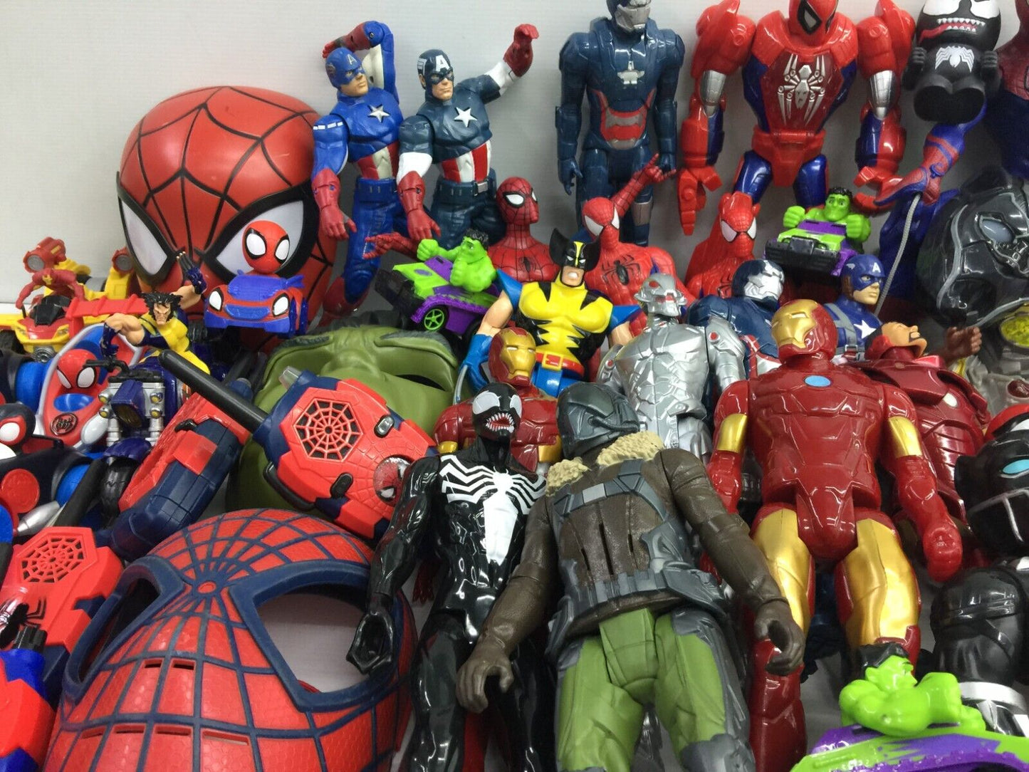 LOT 30 lbs Mixed Super Heroes Villains Marvel Spiderman Hulk Action Figure Toys - Warehouse Toys