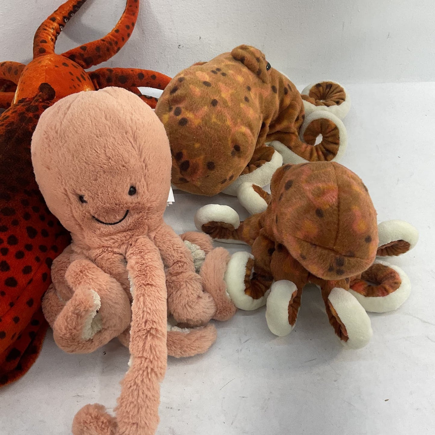 LOT 5 Wild Republic Stuffed Animal Plush Toy Figures Octopus Squid Sea Creatures - Warehouse Toys